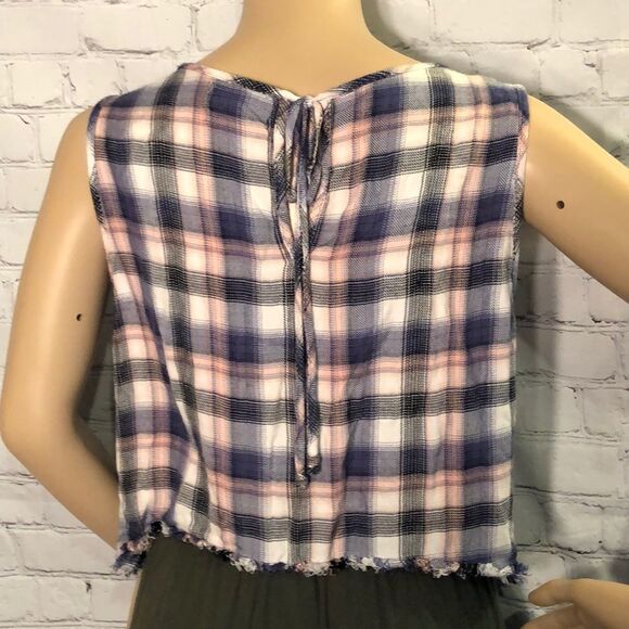 Cloth & Stone Anthropologie Distressed Plaid Tank - Picture 6 of 10